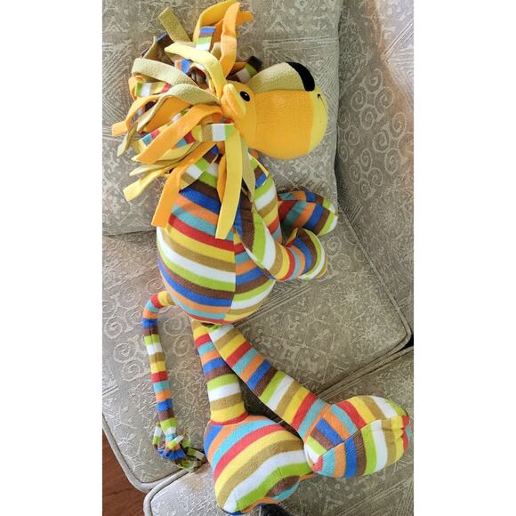 MELISSA & DOUG Large 27” BEEPOSH ELVIS THE LION Plush Stuffed Multicolor Striped - Picture 5 of 8